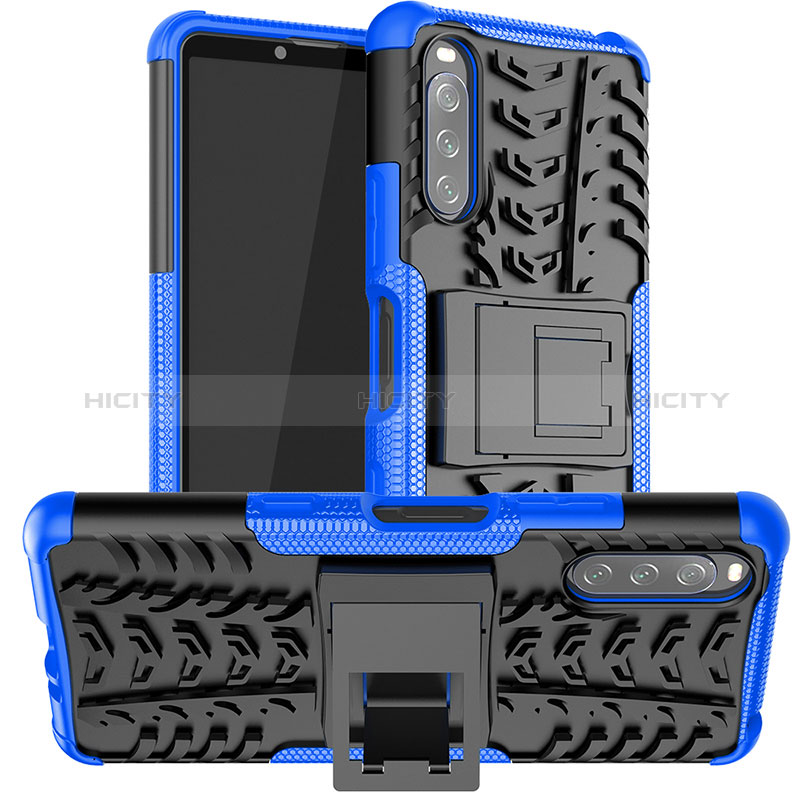 Custodia Silicone e Plastica Opaca Cover con Supporto JX1 per Sony Xperia 10 III