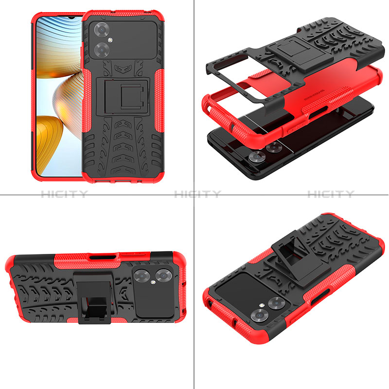 Custodia Silicone e Plastica Opaca Cover con Supporto JX1 per Xiaomi Poco M4 5G