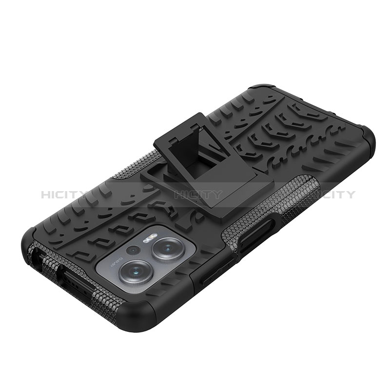 Custodia Silicone e Plastica Opaca Cover con Supporto JX1 per Xiaomi Poco X4 GT 5G