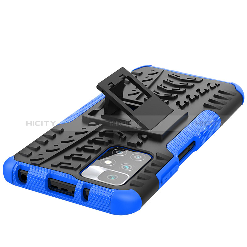 Custodia Silicone e Plastica Opaca Cover con Supporto JX1 per Xiaomi Redmi 10 (2022)