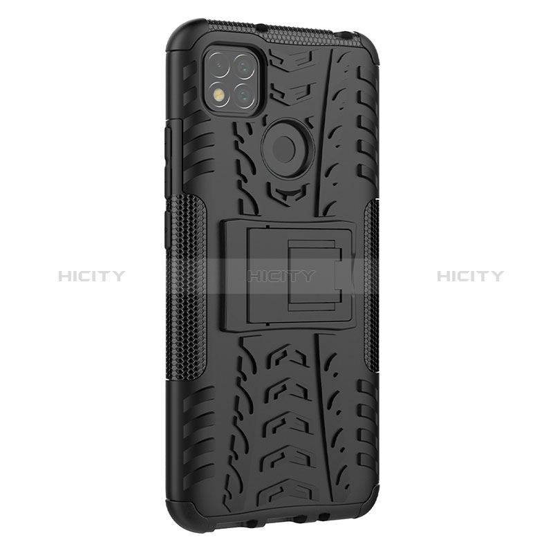 Custodia Silicone e Plastica Opaca Cover con Supporto JX1 per Xiaomi Redmi 9 Activ