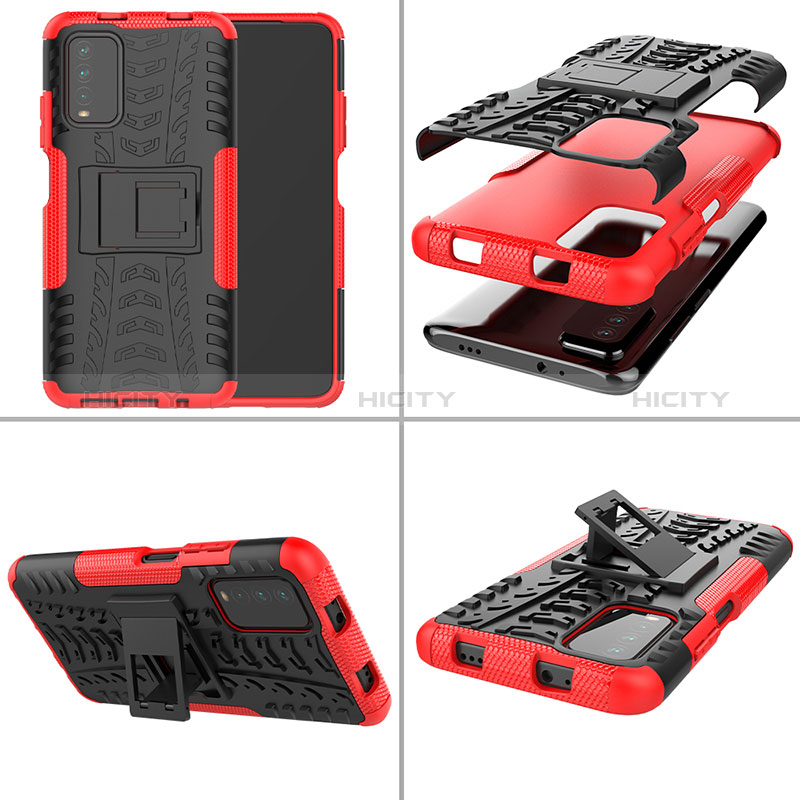 Custodia Silicone e Plastica Opaca Cover con Supporto JX1 per Xiaomi Redmi 9 Power