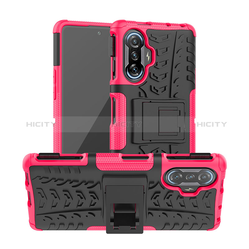 Custodia Silicone e Plastica Opaca Cover con Supporto JX1 per Xiaomi Redmi K40 Gaming 5G