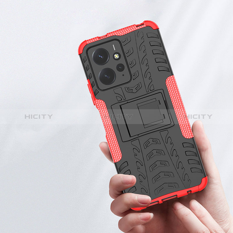 Custodia Silicone e Plastica Opaca Cover con Supporto JX1 per Xiaomi Redmi Note 12 4G