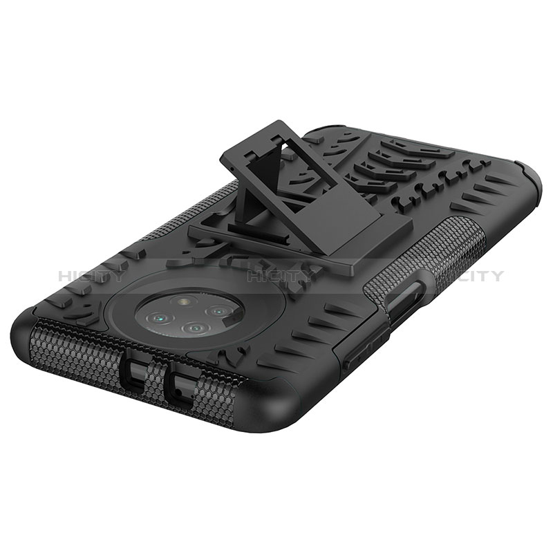 Custodia Silicone e Plastica Opaca Cover con Supporto JX1 per Xiaomi Redmi Note 9 5G