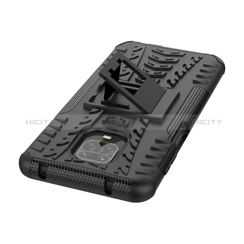 Custodia Silicone e Plastica Opaca Cover con Supporto JX1 per Xiaomi Redmi Note 9 Pro