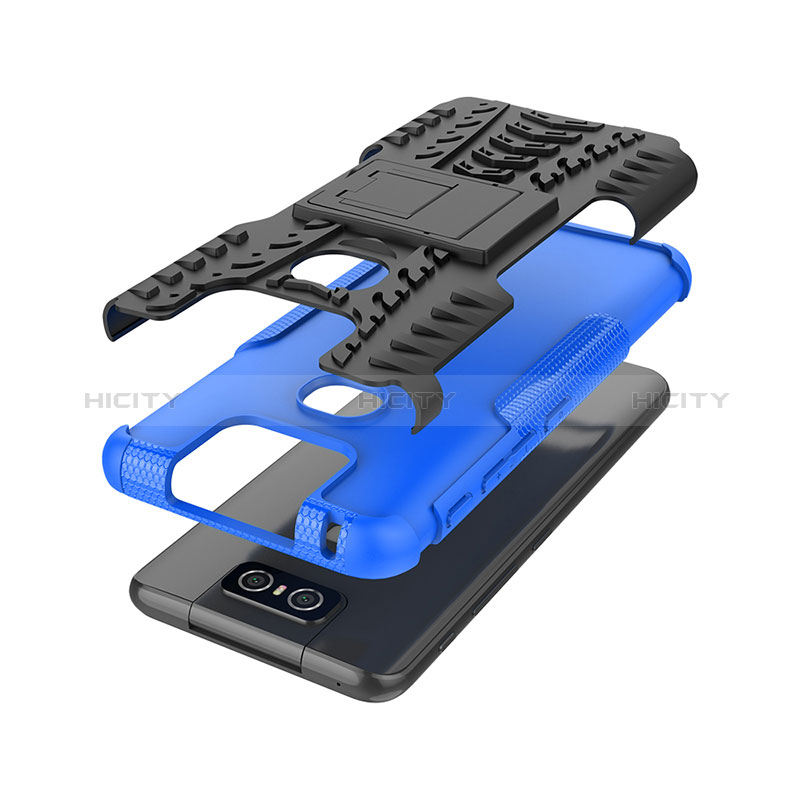 Custodia Silicone e Plastica Opaca Cover con Supporto JX2 per Asus Zenfone 6 ZS630KL