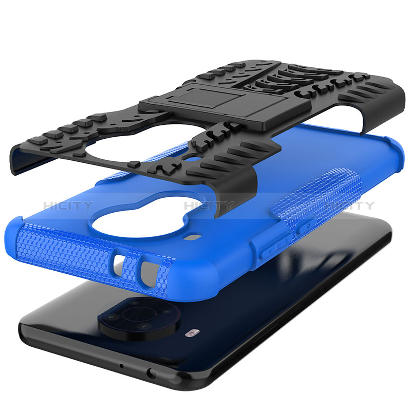 Custodia Silicone e Plastica Opaca Cover con Supporto JX2 per Nokia 5.4