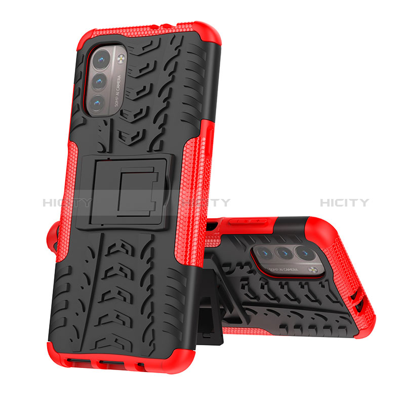 Custodia Silicone e Plastica Opaca Cover con Supporto JX2 per Nokia G11