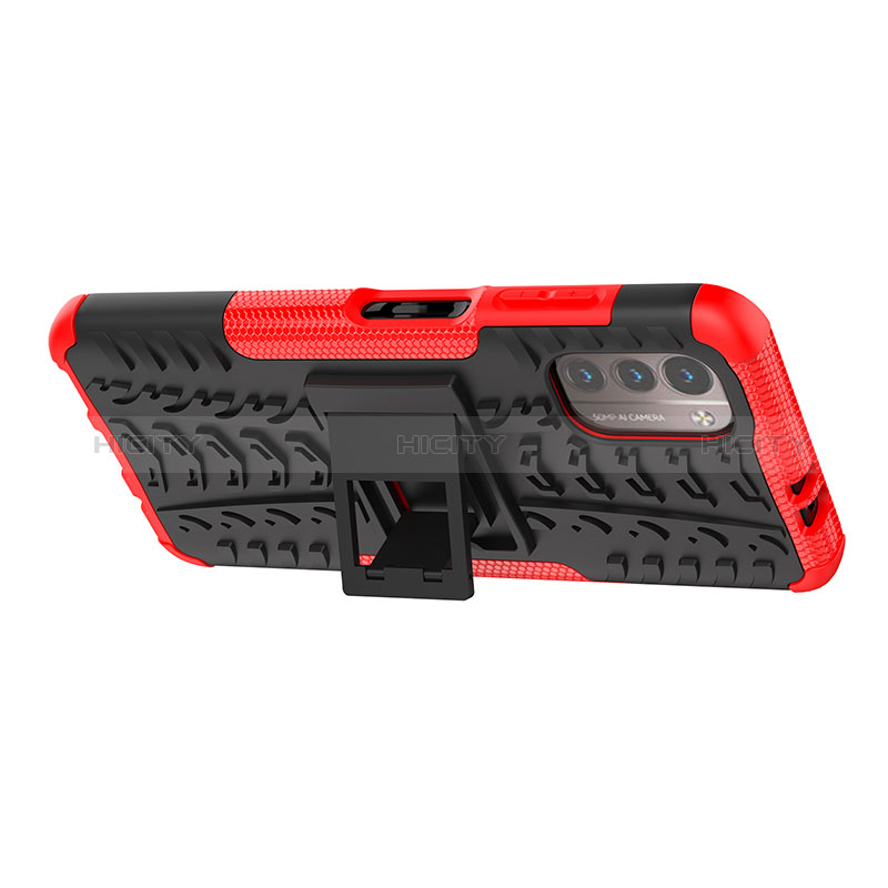 Custodia Silicone e Plastica Opaca Cover con Supporto JX2 per Nokia G11