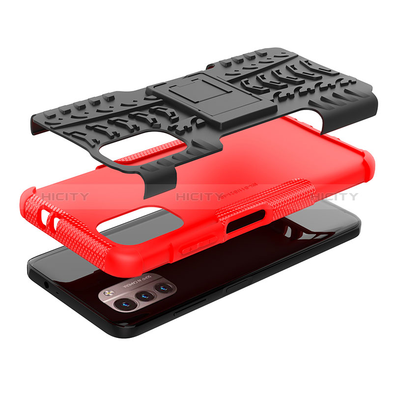 Custodia Silicone e Plastica Opaca Cover con Supporto JX2 per Nokia G11