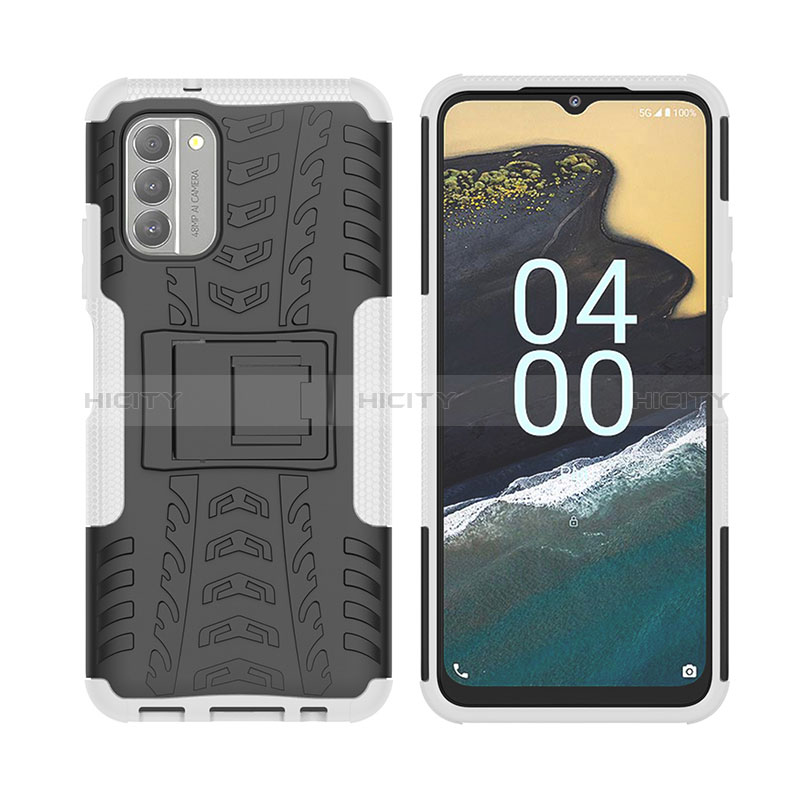 Custodia Silicone e Plastica Opaca Cover con Supporto JX2 per Nokia G400 5G