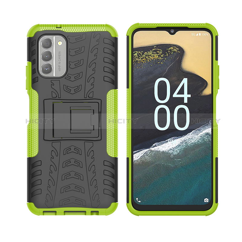 Custodia Silicone e Plastica Opaca Cover con Supporto JX2 per Nokia G400 5G