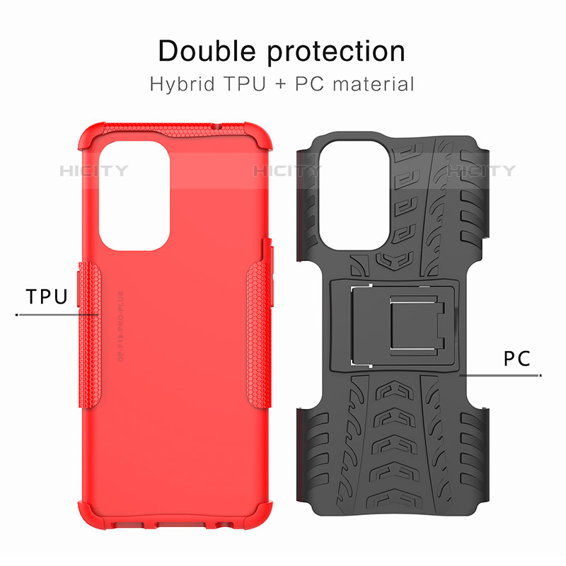 Custodia Silicone e Plastica Opaca Cover con Supporto JX2 per Oppo A94 5G