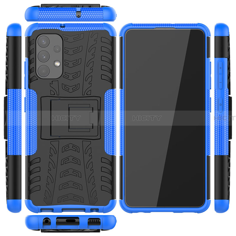 Custodia Silicone e Plastica Opaca Cover con Supporto JX2 per Samsung Galaxy A32 4G