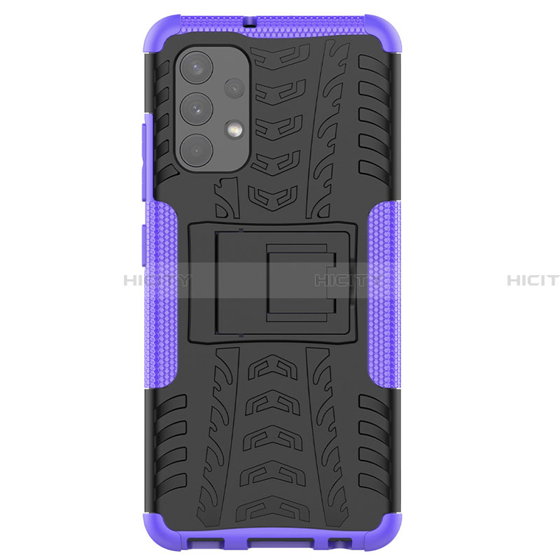 Custodia Silicone e Plastica Opaca Cover con Supporto JX2 per Samsung Galaxy A32 4G