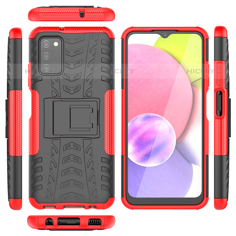 Custodia Silicone e Plastica Opaca Cover con Supporto JX2 per Samsung Galaxy M02s