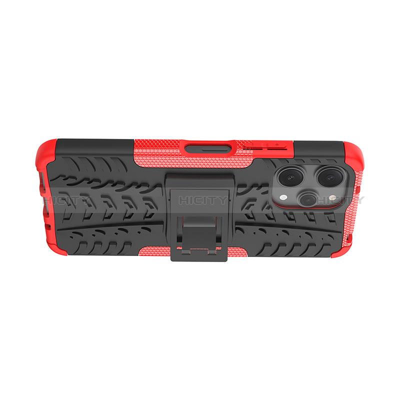 Custodia Silicone e Plastica Opaca Cover con Supporto JX2 per Xiaomi Redmi 12 4G