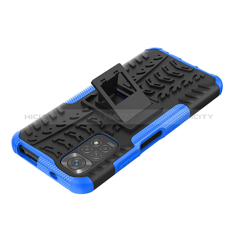 Custodia Silicone e Plastica Opaca Cover con Supporto JX2 per Xiaomi Redmi Note 11 4G (2022)