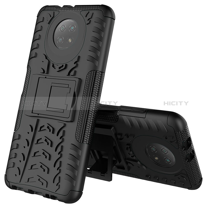 Custodia Silicone e Plastica Opaca Cover con Supporto JX2 per Xiaomi Redmi Note 9 5G