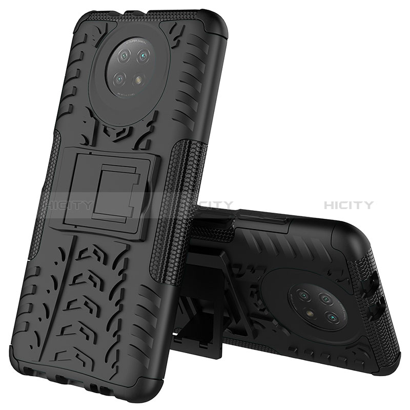 Custodia Silicone e Plastica Opaca Cover con Supporto JX2 per Xiaomi Redmi Note 9T 5G