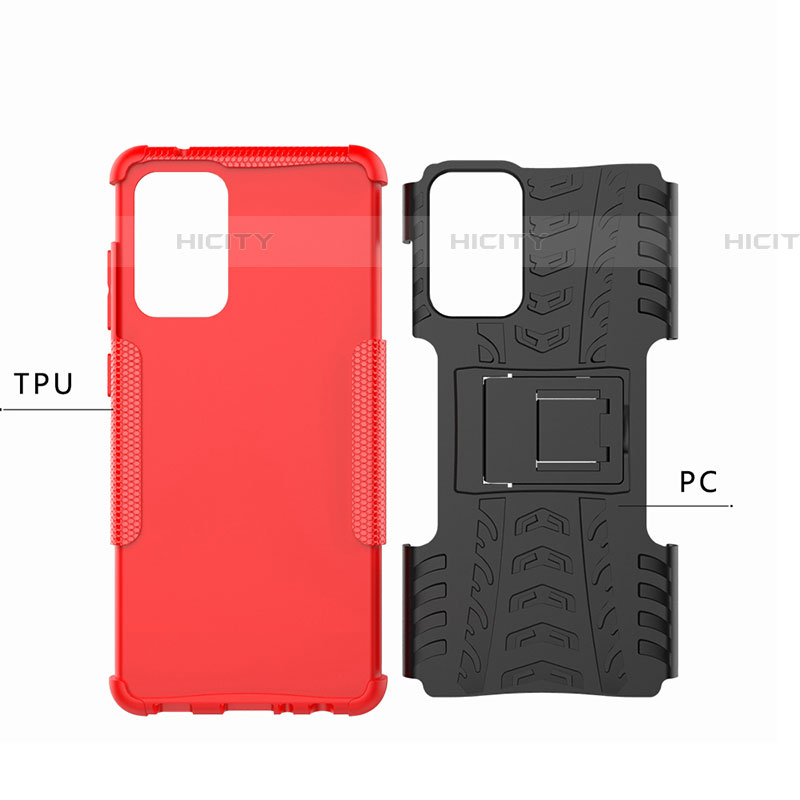 Custodia Silicone e Plastica Opaca Cover con Supporto JX3 per Samsung Galaxy A72 4G