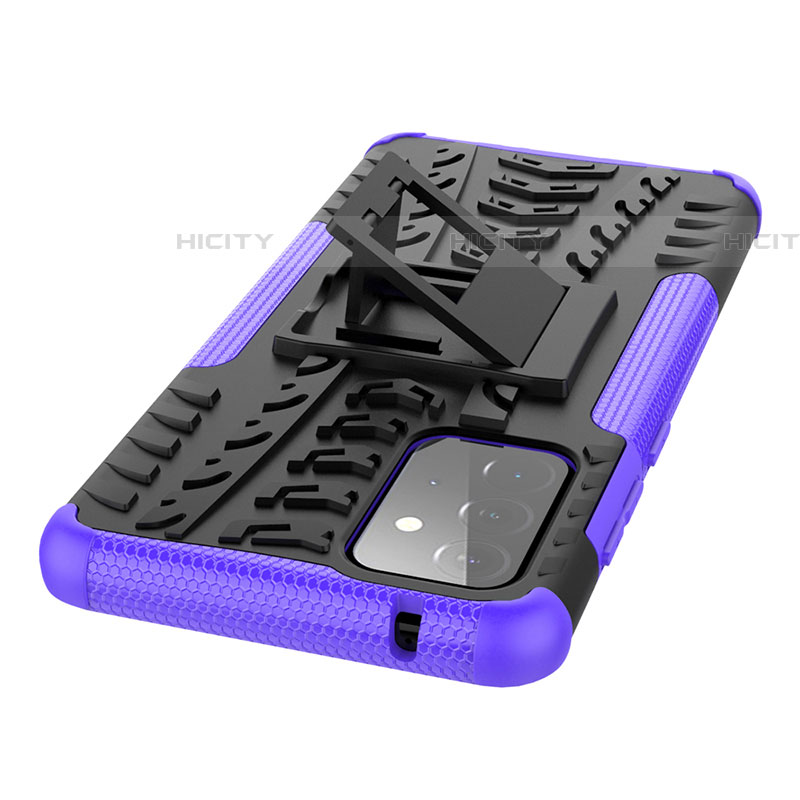 Custodia Silicone e Plastica Opaca Cover con Supporto JX3 per Samsung Galaxy A72 4G