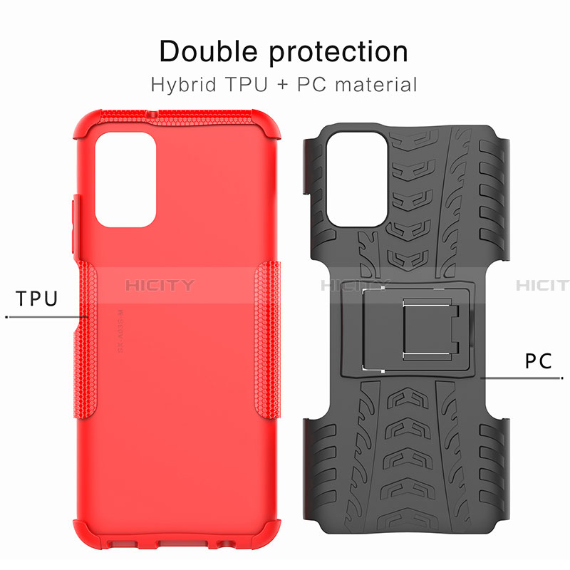 Custodia Silicone e Plastica Opaca Cover con Supporto JX3 per Samsung Galaxy F02S SM-E025F