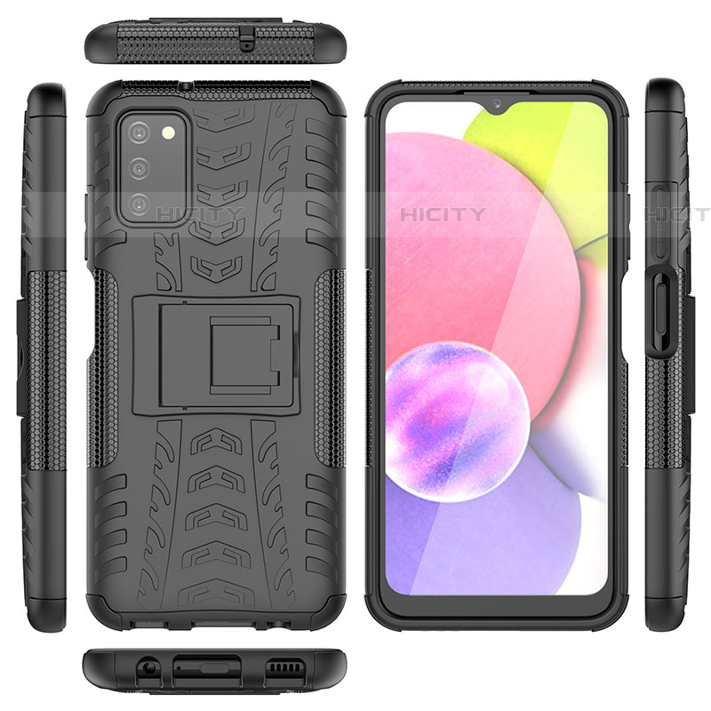 Custodia Silicone e Plastica Opaca Cover con Supporto JX5 per Samsung Galaxy A03s