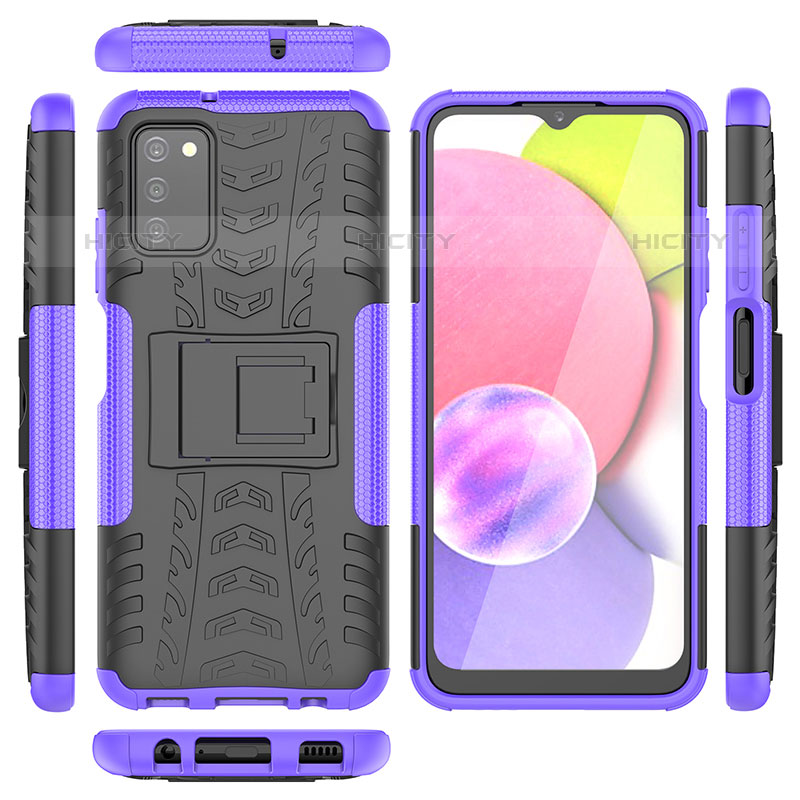 Custodia Silicone e Plastica Opaca Cover con Supporto JX5 per Samsung Galaxy M02s