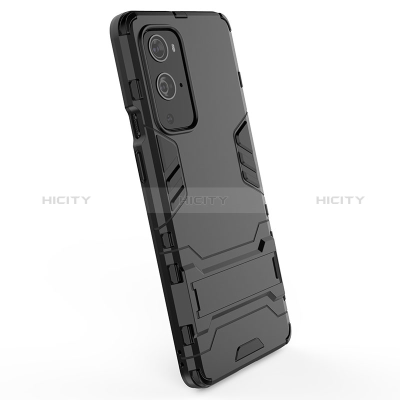 Custodia Silicone e Plastica Opaca Cover con Supporto KC1 per OnePlus 9 Pro 5G