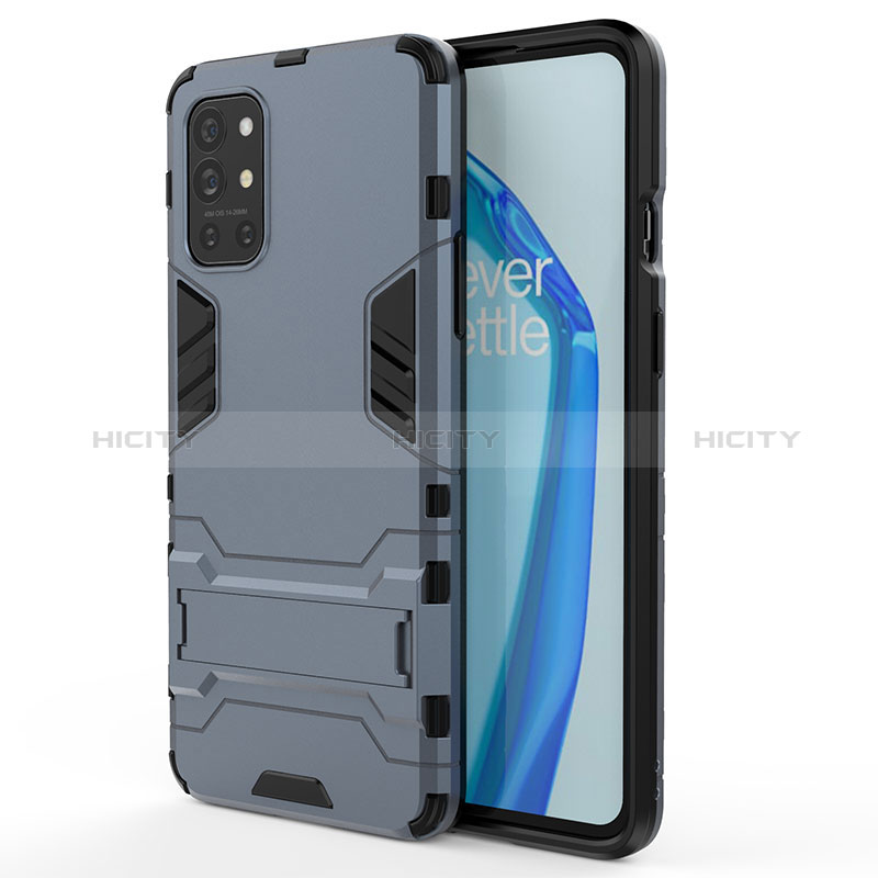 Custodia Silicone e Plastica Opaca Cover con Supporto KC1 per OnePlus 9R 5G