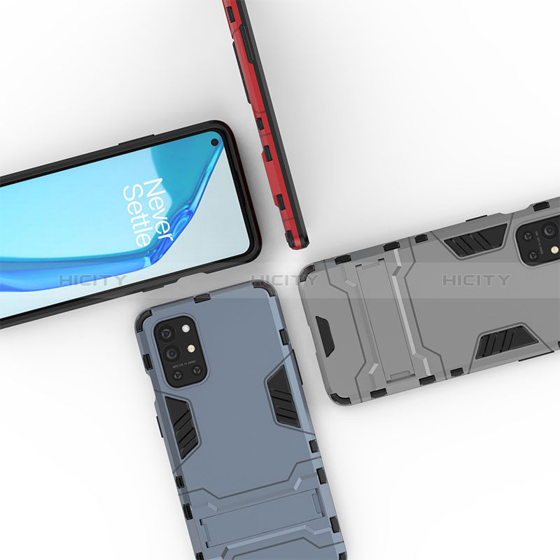 Custodia Silicone e Plastica Opaca Cover con Supporto KC1 per OnePlus 9R 5G