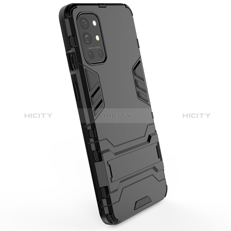 Custodia Silicone e Plastica Opaca Cover con Supporto KC1 per OnePlus 9R 5G