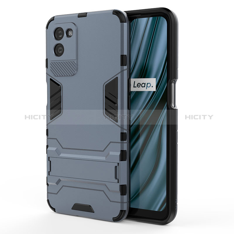 Custodia Silicone e Plastica Opaca Cover con Supporto KC1 per Realme V11s 5G