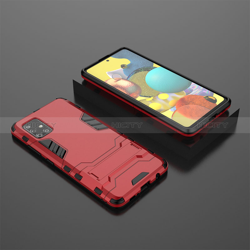 Custodia Silicone e Plastica Opaca Cover con Supporto KC1 per Samsung Galaxy A51 5G