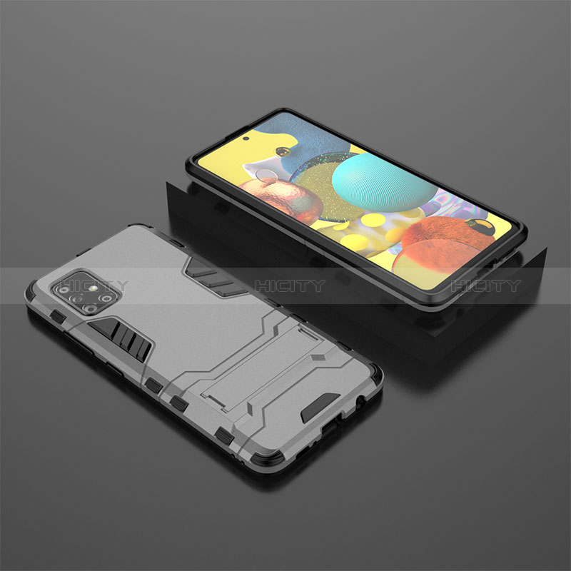 Custodia Silicone e Plastica Opaca Cover con Supporto KC1 per Samsung Galaxy A51 5G