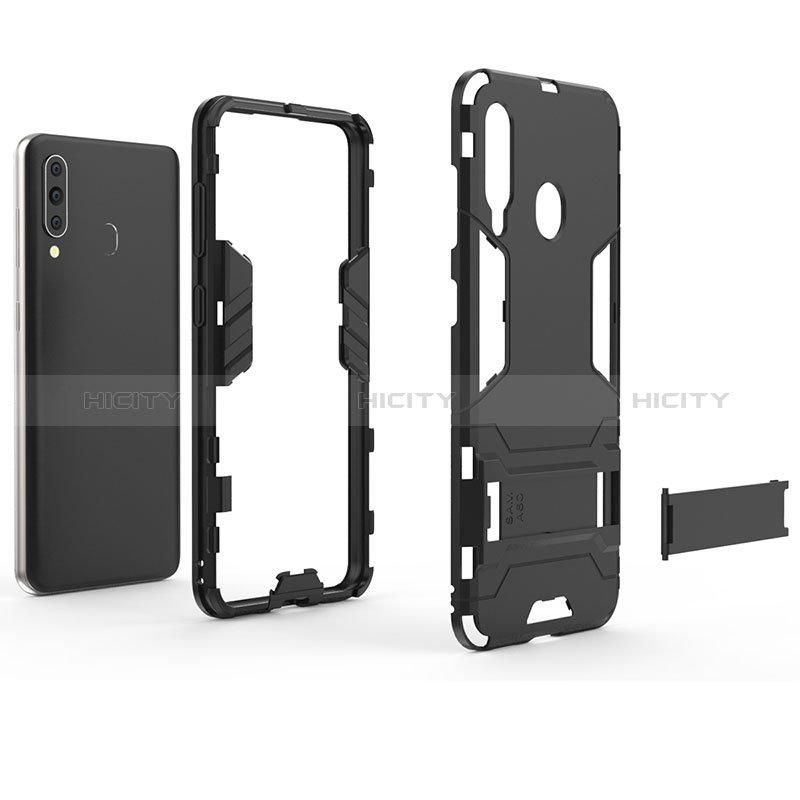 Custodia Silicone e Plastica Opaca Cover con Supporto KC1 per Samsung Galaxy A60