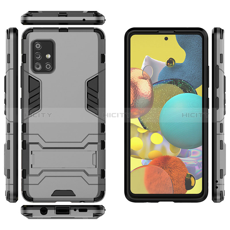 Custodia Silicone e Plastica Opaca Cover con Supporto KC1 per Samsung Galaxy M40S