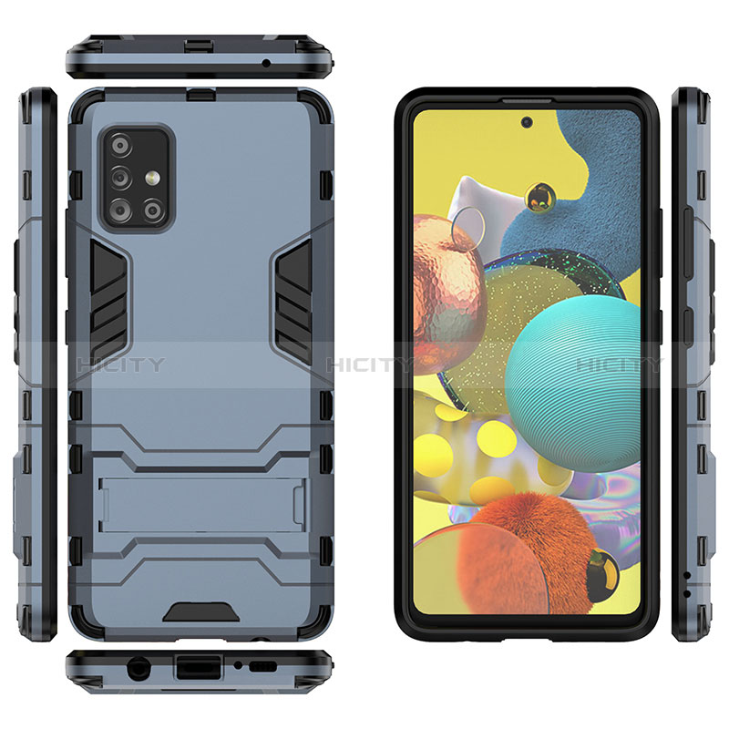 Custodia Silicone e Plastica Opaca Cover con Supporto KC1 per Samsung Galaxy M40S