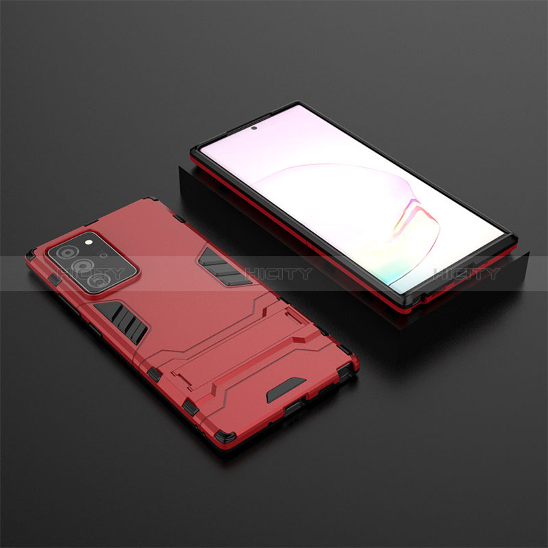 Custodia Silicone e Plastica Opaca Cover con Supporto KC1 per Samsung Galaxy Note 20 Ultra 5G