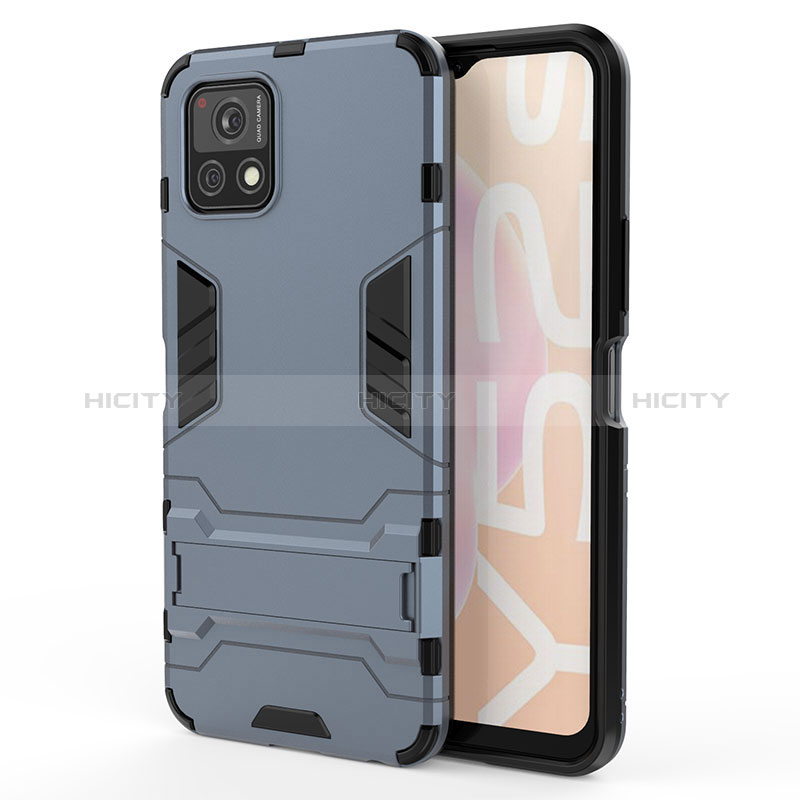 Custodia Silicone e Plastica Opaca Cover con Supporto KC1 per Vivo Y31s 5G