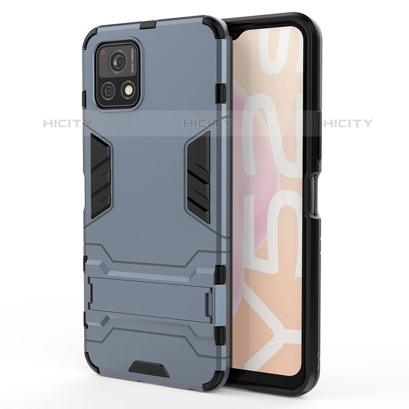 Custodia Silicone e Plastica Opaca Cover con Supporto KC1 per Vivo Y54s 5G