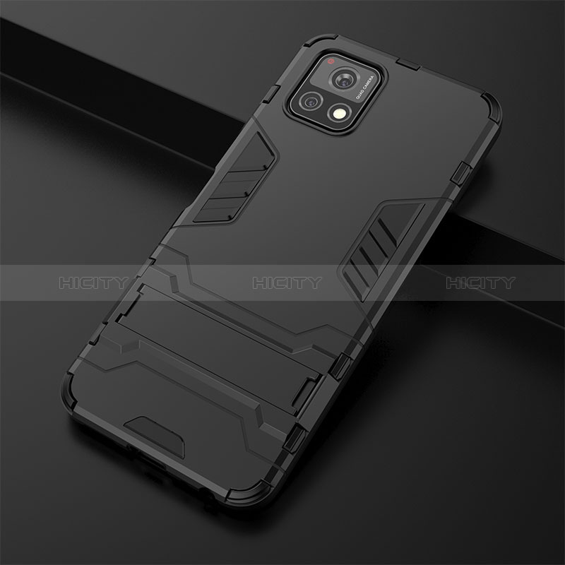 Custodia Silicone e Plastica Opaca Cover con Supporto KC1 per Vivo Y72 India