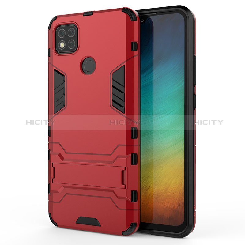 Custodia Silicone e Plastica Opaca Cover con Supporto KC1 per Xiaomi POCO C3