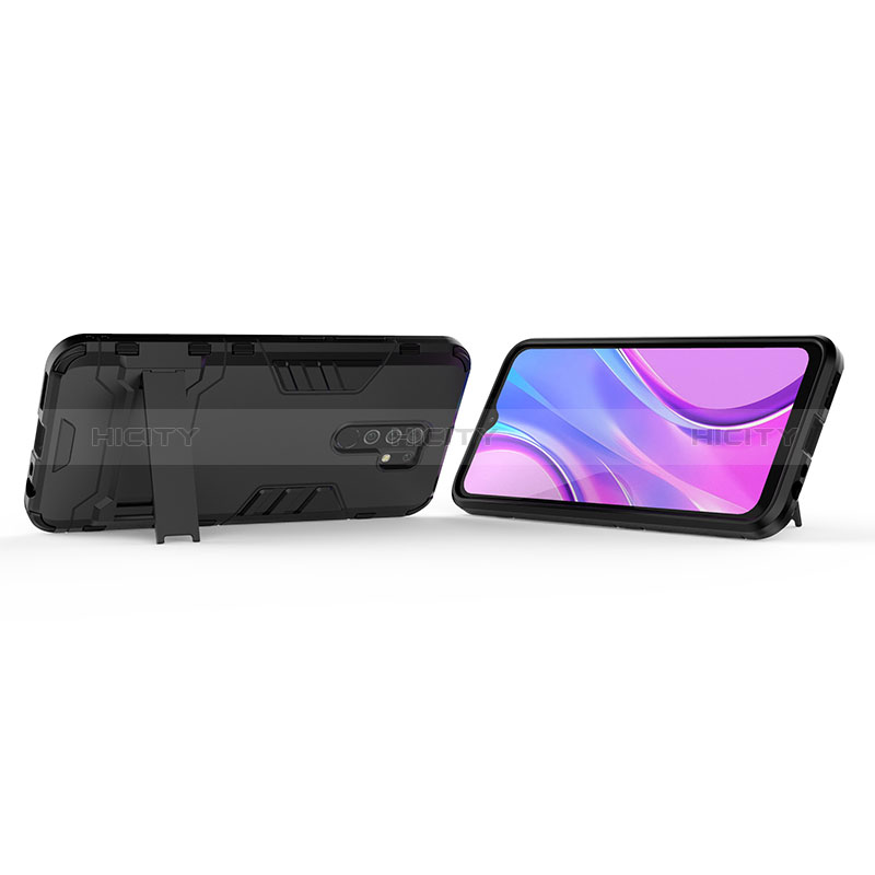 Custodia Silicone e Plastica Opaca Cover con Supporto KC1 per Xiaomi Redmi 9