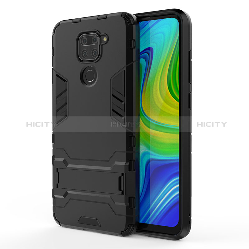 Custodia Silicone e Plastica Opaca Cover con Supporto KC1 per Xiaomi Redmi Note 9