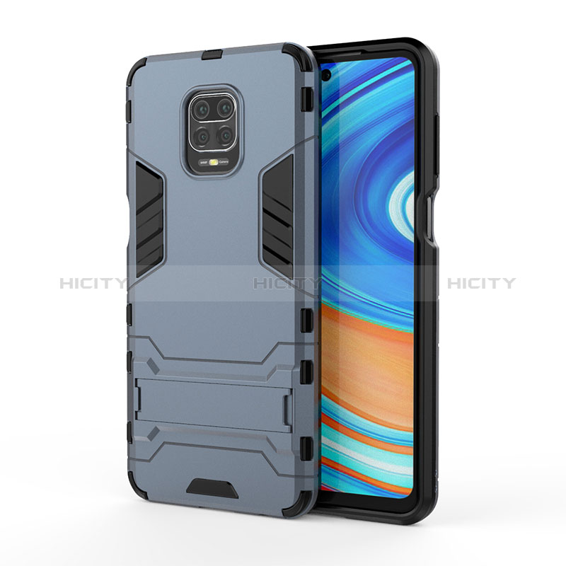 Custodia Silicone e Plastica Opaca Cover con Supporto KC1 per Xiaomi Redmi Note 9 Pro