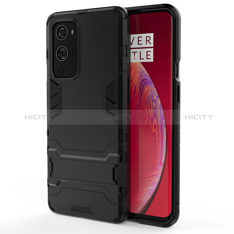 Custodia Silicone e Plastica Opaca Cover con Supporto KC2 per OnePlus 9 Pro 5G