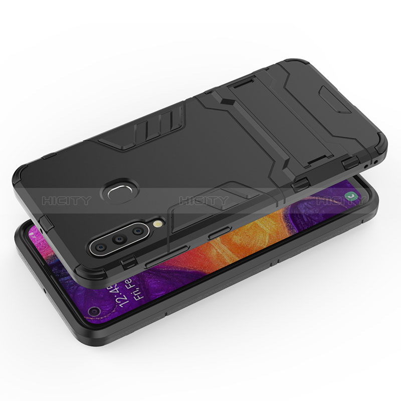 Custodia Silicone e Plastica Opaca Cover con Supporto KC2 per Samsung Galaxy A60